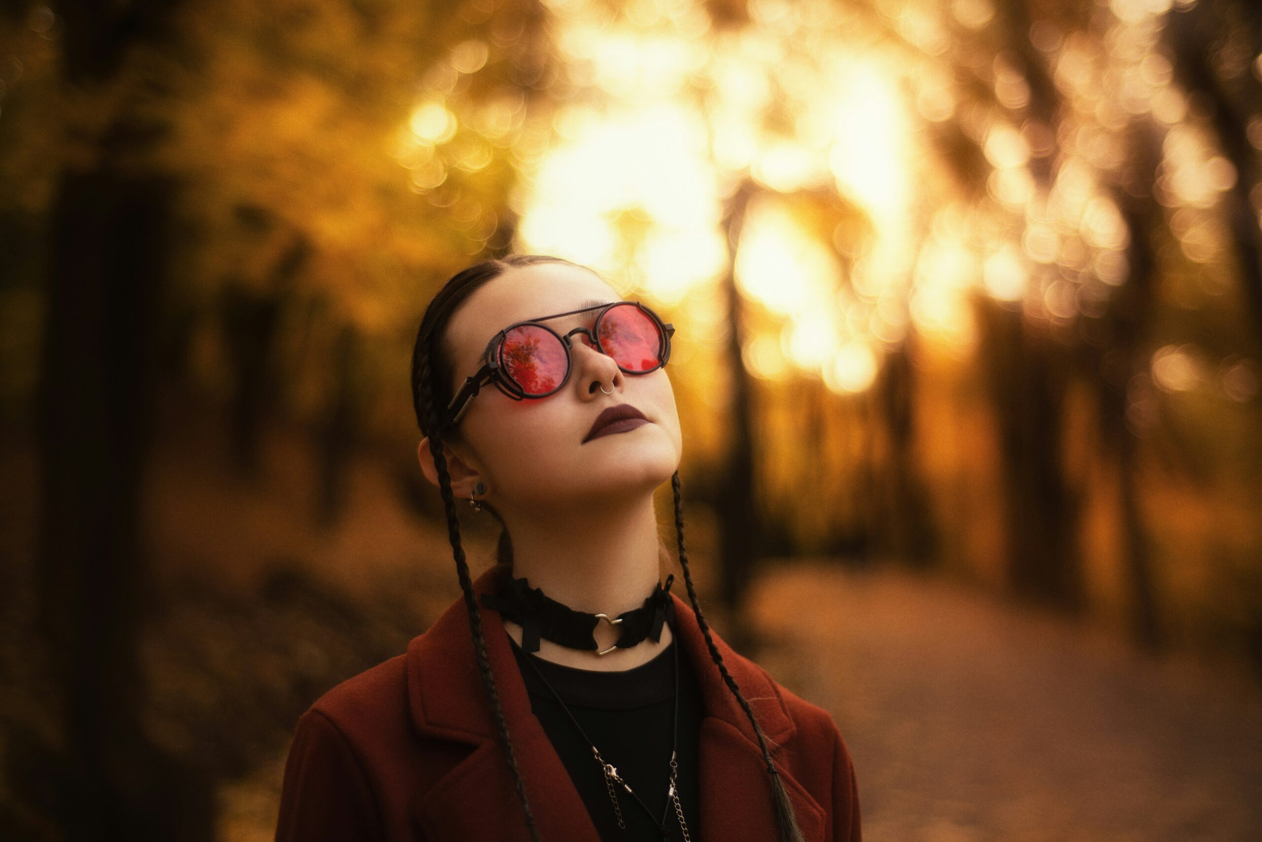 gafas en otoño